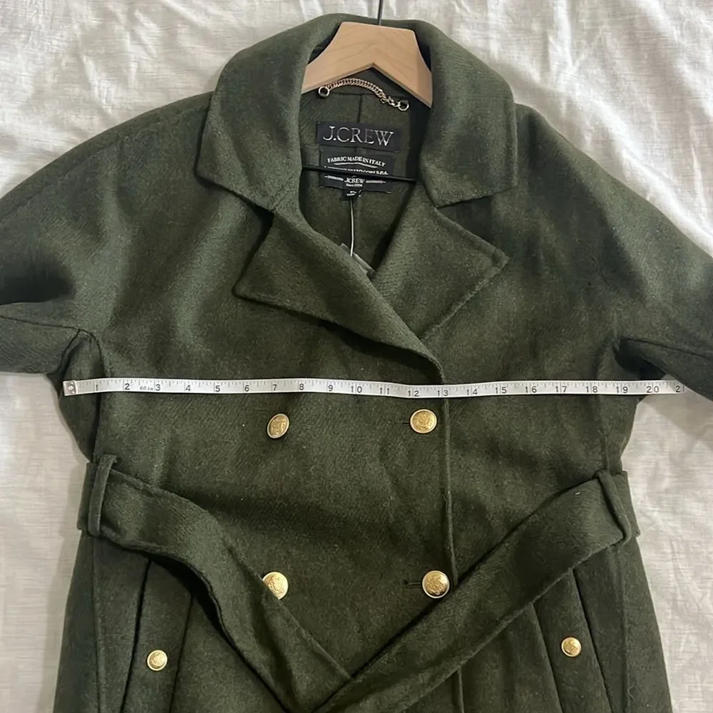 J. Crew Trench coat in double-faced Italian wool $368‎ Size XS - Picture 11 of 13